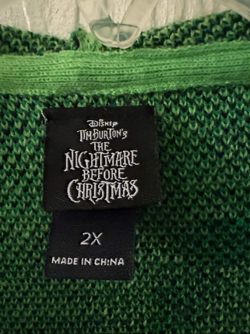 Nightmare Before Christmas Oogie Boogie Open-Front Patterned Women’s Cardigan - Picture 2 of 6